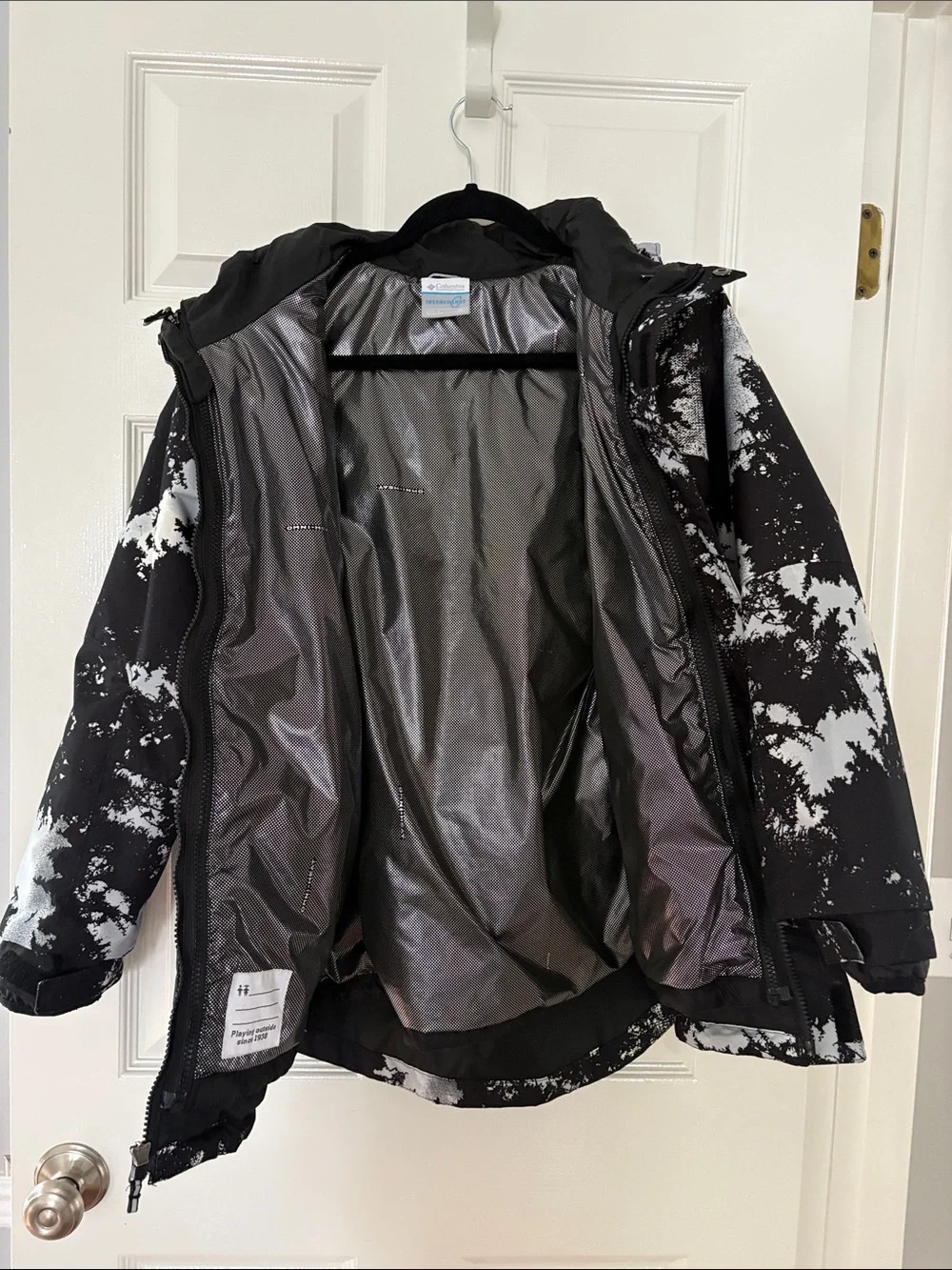Columbia Whirlwind II Interchange Kids' Black & White Snow Jacket